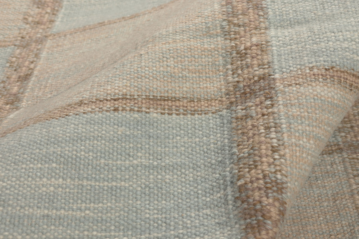 13 x 14 - Light Blue New Indian Kilim Rug - 31374