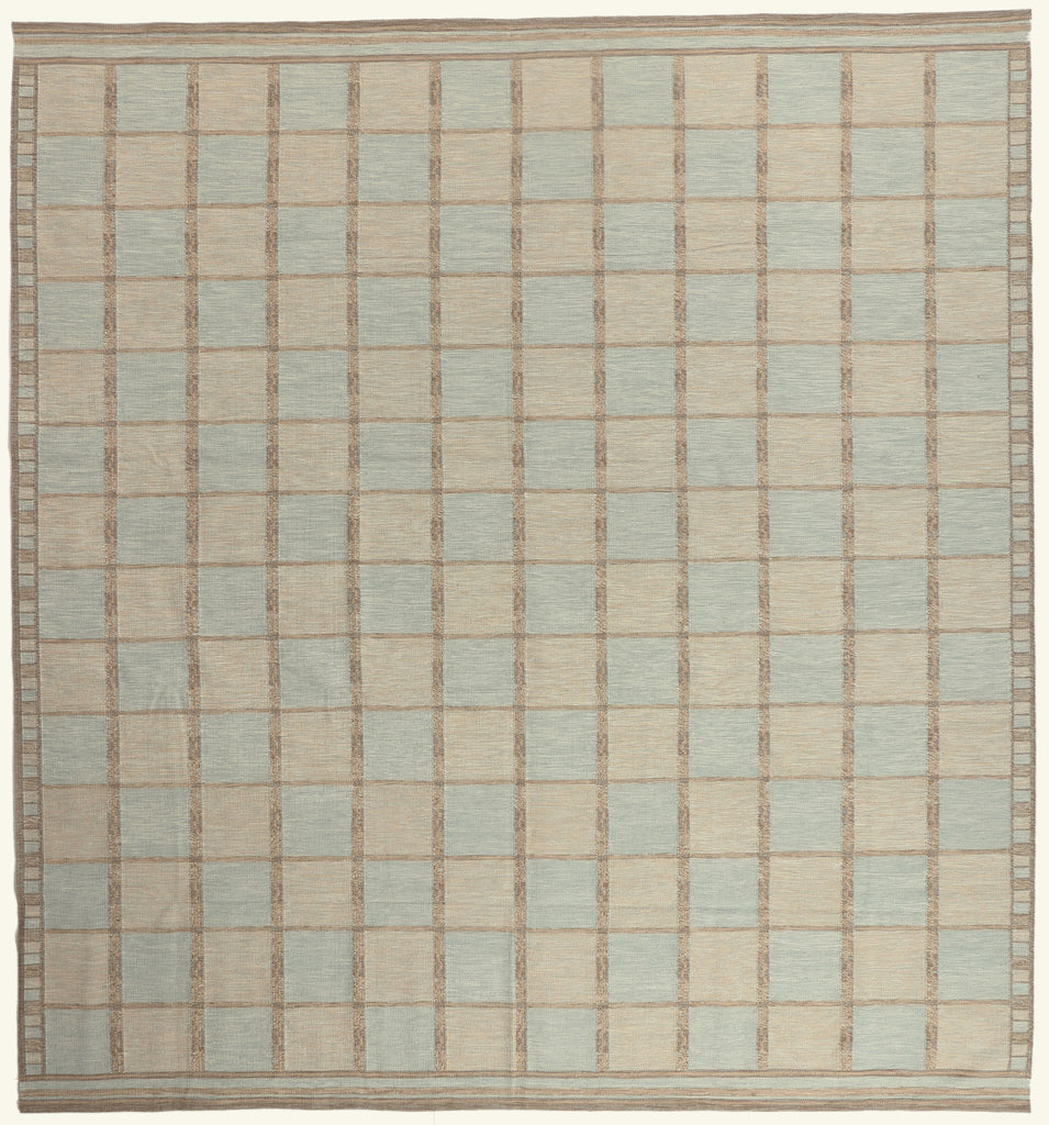 13 x 14 - Light Blue New Indian Kilim Rug - 31374