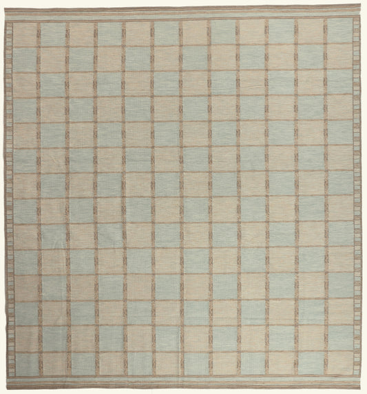 13 x 14 - Light Blue New Indian Kilim Rug - 31374