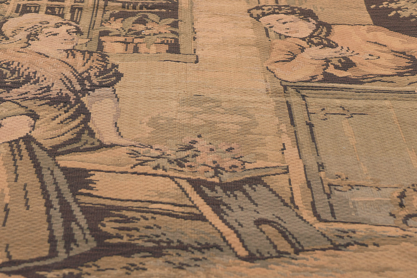 3 x 4 - Multicolor Antique French Tapestry Rug - 78542