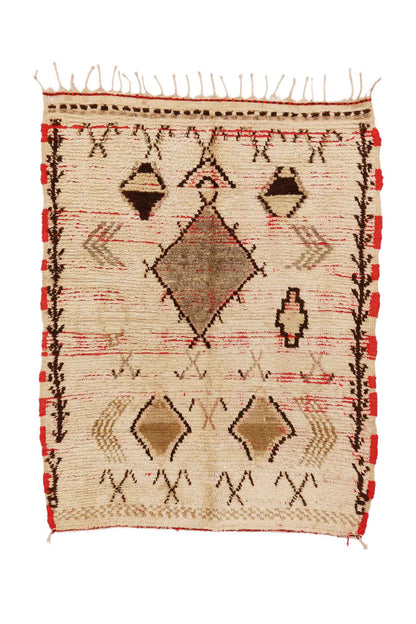 4 x 5 - Beige Vintage Moroccan Rug - 74705