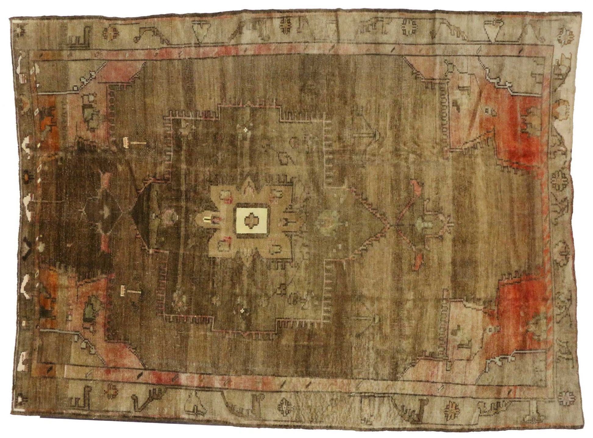 10 x 13 Vintage Oushak Rugs 50002