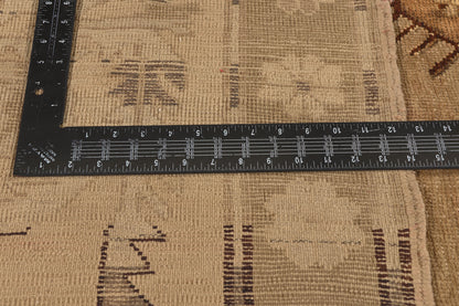 5 x 12 - Brown Vintage Turkish Oushak Rug - 50031