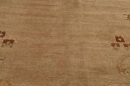5 x 12 - Brown Vintage Turkish Oushak Rug - 50031