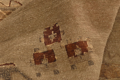 5 x 12 - Brown Vintage Turkish Oushak Rug - 50031