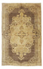 7 x 11 - Brown Vintage Turkish Oushak Rug - 50042