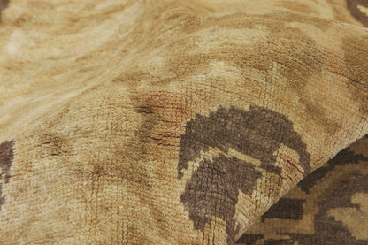 7 x 11 - Brown Vintage Turkish Oushak Rug - 50042