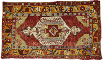 3 x 6 Vintage Turkish Oushak Rug 50074