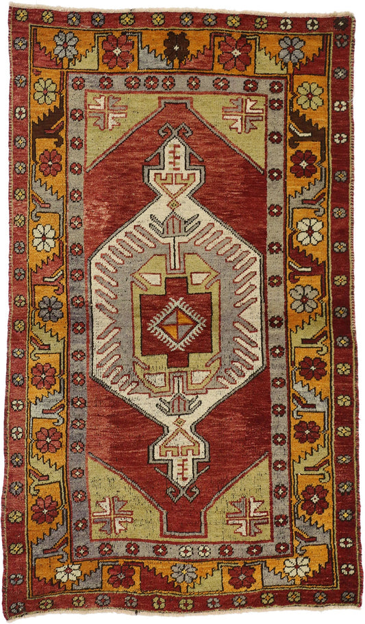 3 x 6 Vintage Turkish Oushak Rug 50074