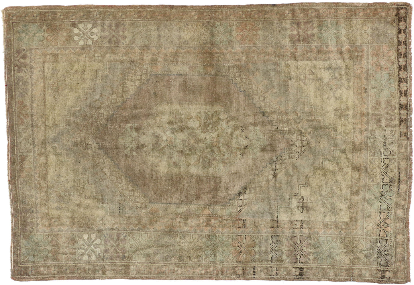 4 x 5 Vintage Oushak Rug 50102