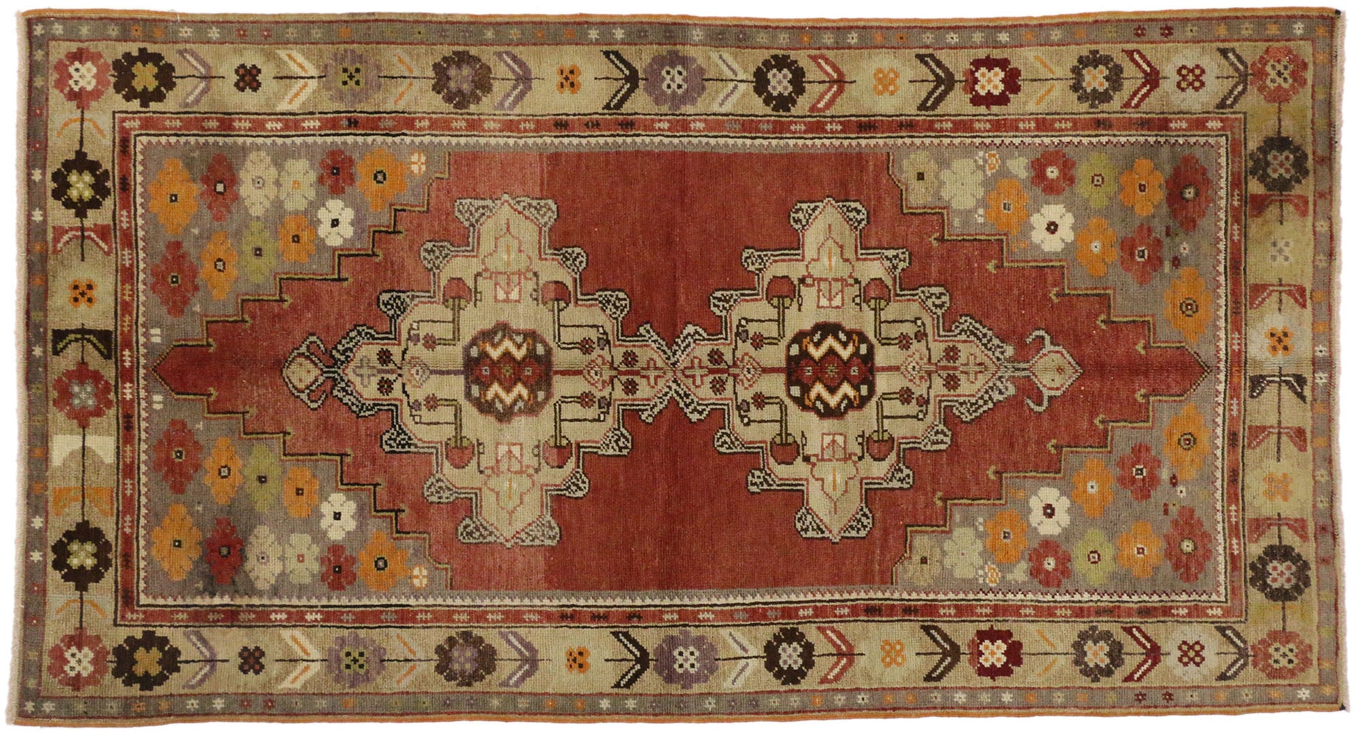 4 x 7 Vintage Oushak Rug 50122