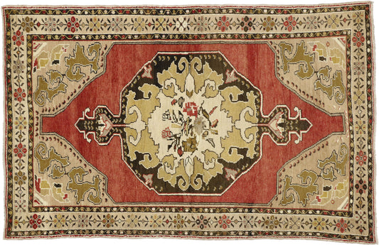 4 x 7 Vintage Turkish Oushak Rug 50123