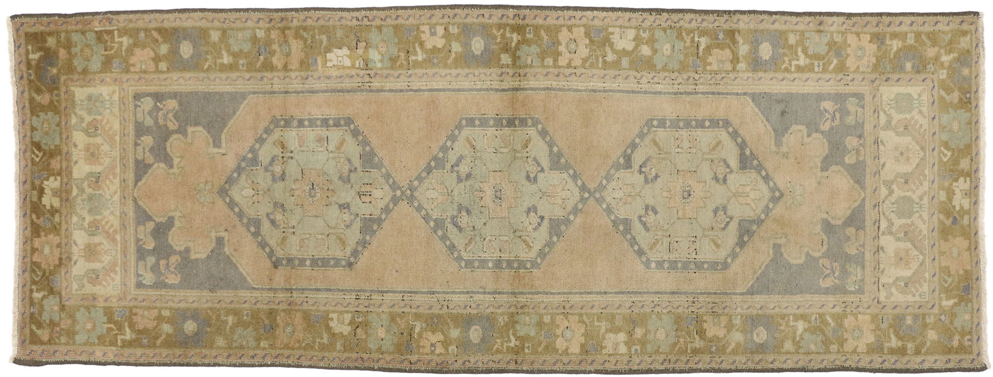 3 x 9 Vintage Oushak Rug 50140