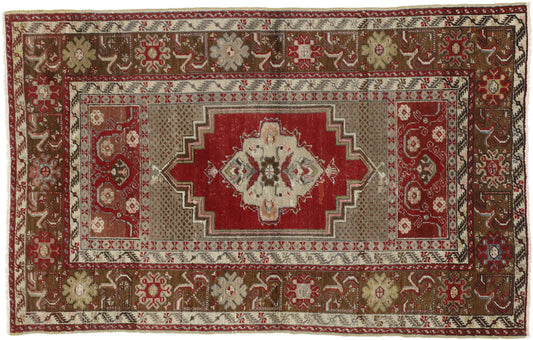 3 x 5 Vintage Turkish Oushak Rug 50149