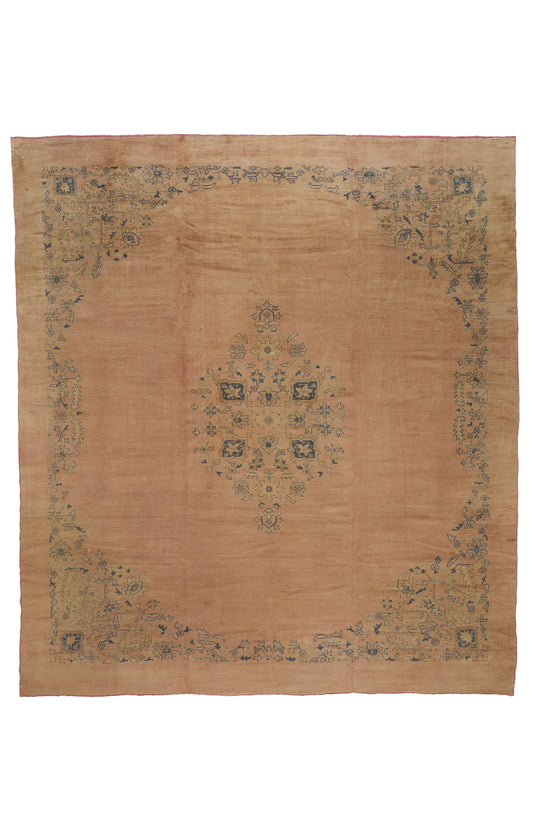 12 x 14 - Rust Antique Turkish Oushak Rug - 50214