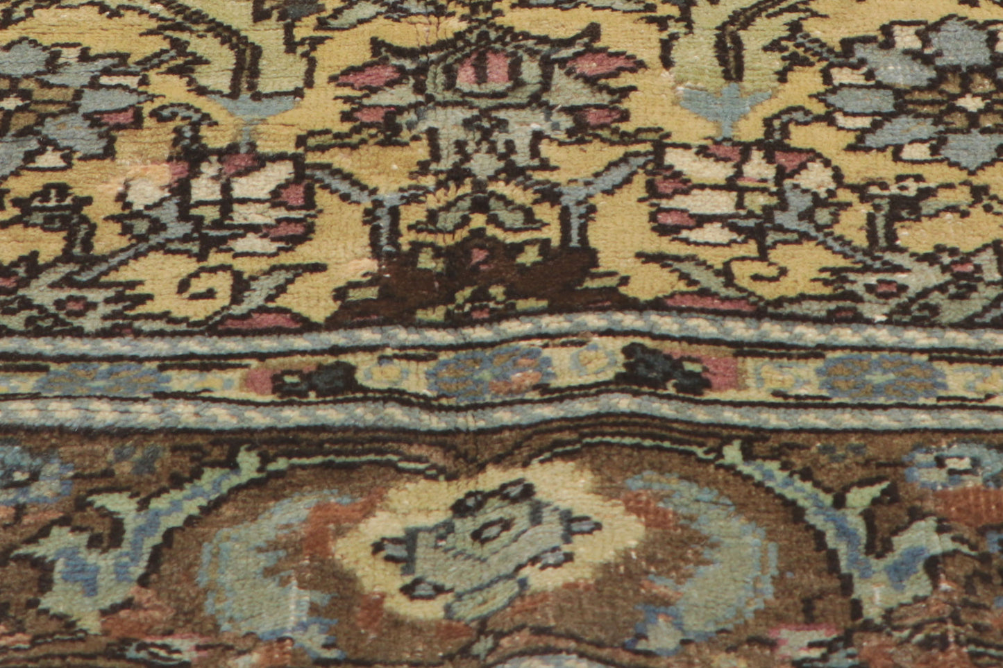 5 x 10 - Brown Vintage Turkish Oushak Rug - 50215