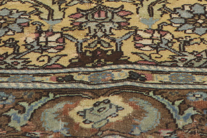5 x 10 - Brown Vintage Turkish Oushak Rug - 50215