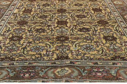 5 x 10 - Brown Vintage Turkish Oushak Rug - 50215