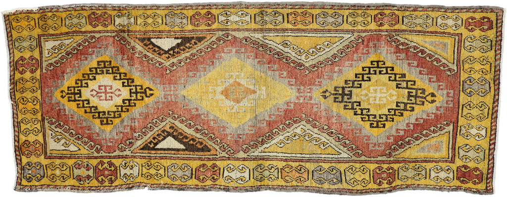 4 x 10 Vintage Turkish Oushak Runner 50238