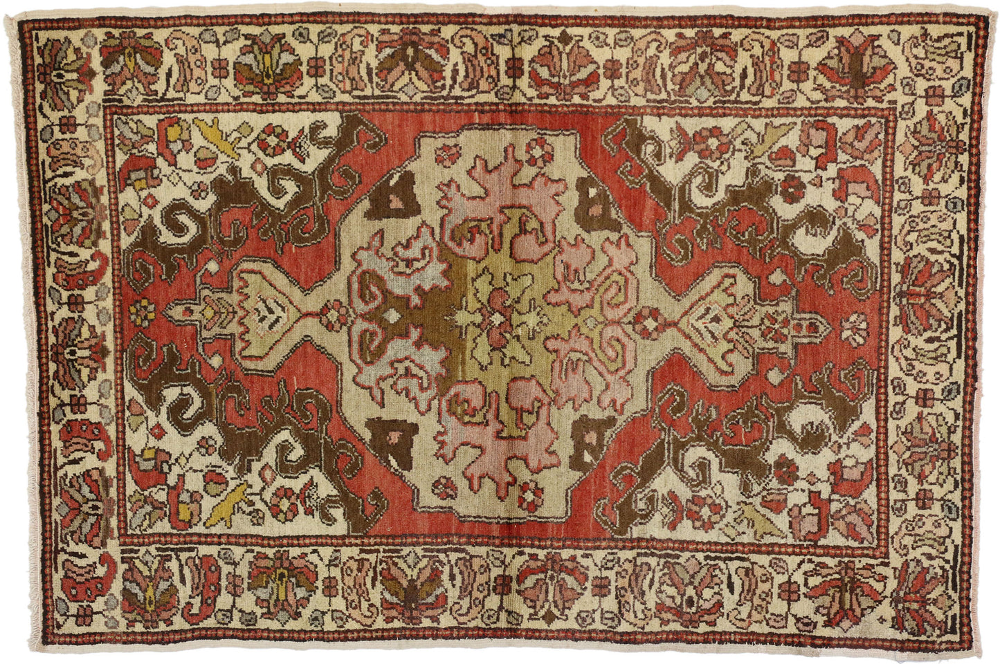 4 x 5 Vintage Oushak Rug 50249