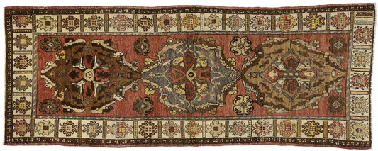 4 x 10 Vintage Turkish Oushak Rug 50256