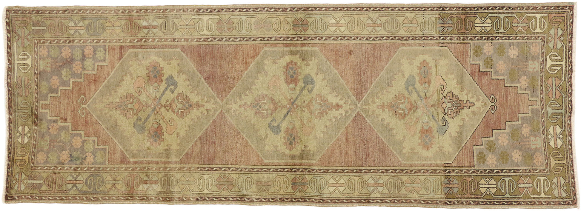 4 x 10 Vintage Oushak Rug 50267