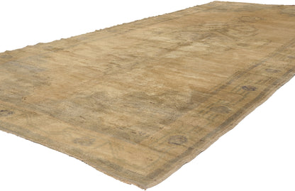 5 x 11 - Tan Vintage Turkish Oushak Rug - 50274