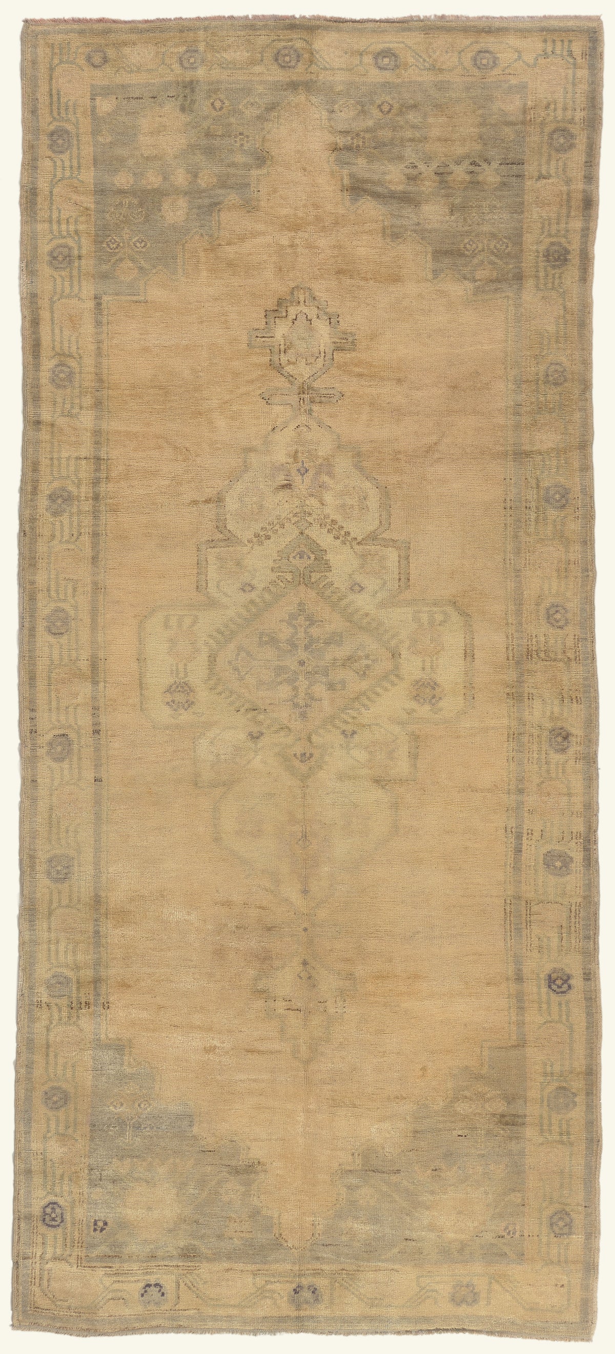 5 x 11 - Tan Vintage Turkish Oushak Rug - 50274