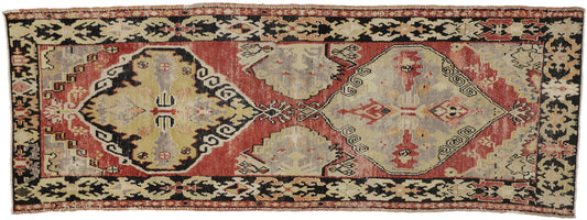 4 x 10 Vintage Turkish Oushak Runner 50277