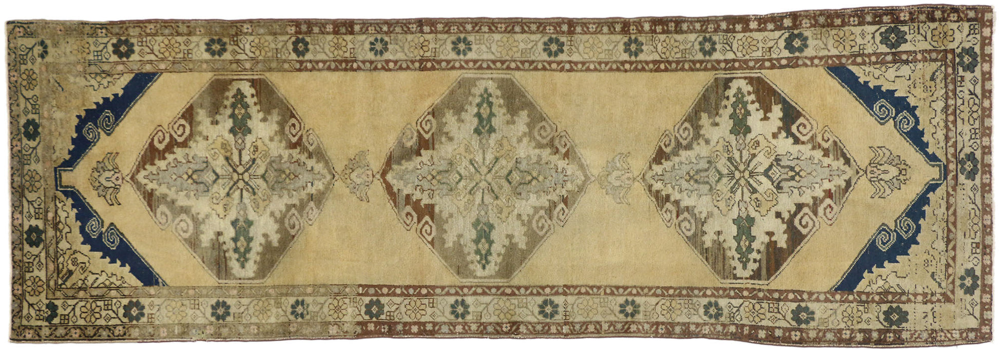 4 x 11 Vintage Oushak Rug 50279