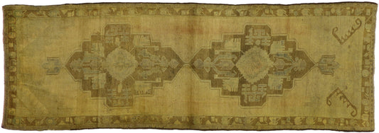 4 x 11 Vintage Turkish Oushak Runner 50280