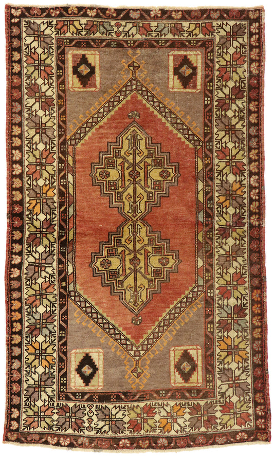 4 x 6 - Red Vintage Turkish Oushak Rug - 50289