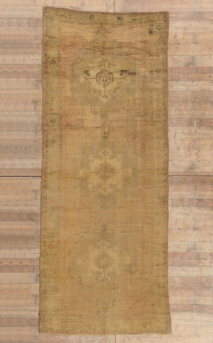 5 x 12 - Brown Vintage Turkish Oushak Rug - 50296