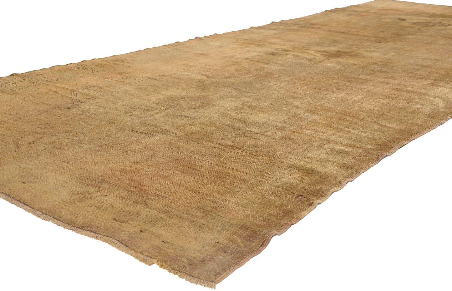 5 x 12 - Brown Vintage Turkish Oushak Rug - 50296