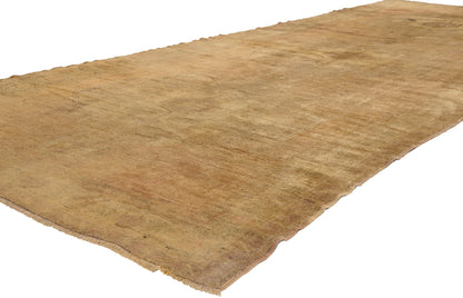5 x 12 - Brown Vintage Turkish Oushak Rug - 50296