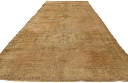 5 x 12 - Brown Vintage Turkish Oushak Rug - 50296