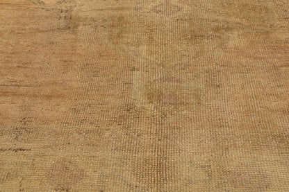 5 x 12 - Brown Vintage Turkish Oushak Rug - 50296