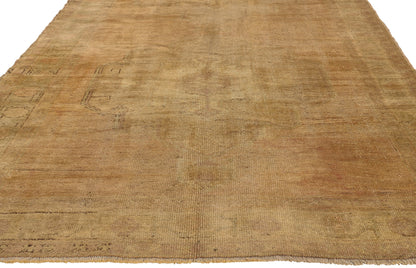 5 x 12 - Brown Vintage Turkish Oushak Rug - 50296