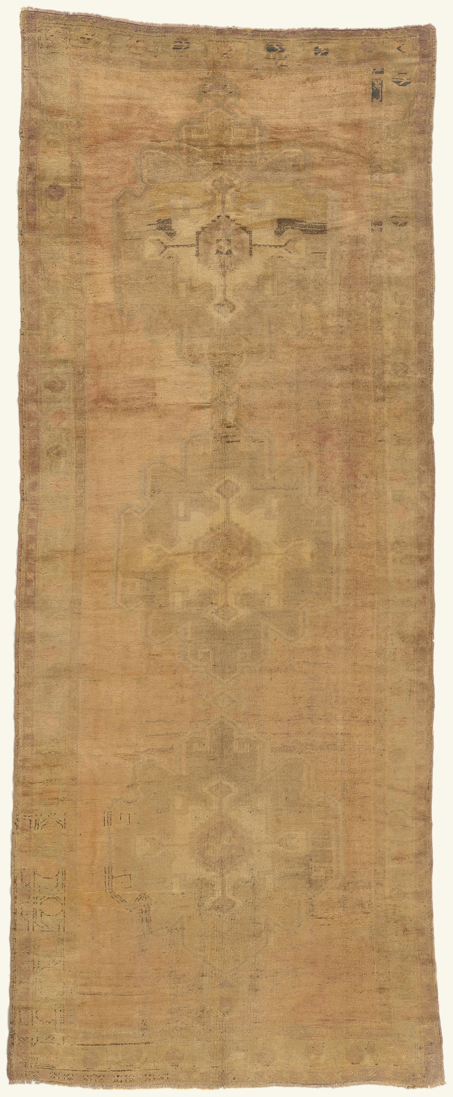 5 x 12 - Brown Vintage Turkish Oushak Rug - 50296
