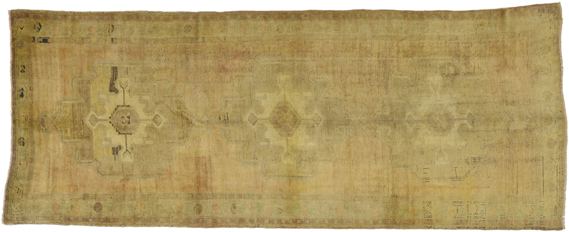 5 x 12 Vintage Turkish Oushak Rug 50296
