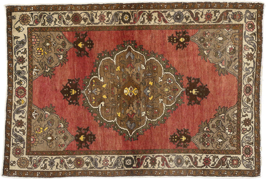 4 x 6 Vintage Turkish Oushak Rug 50303