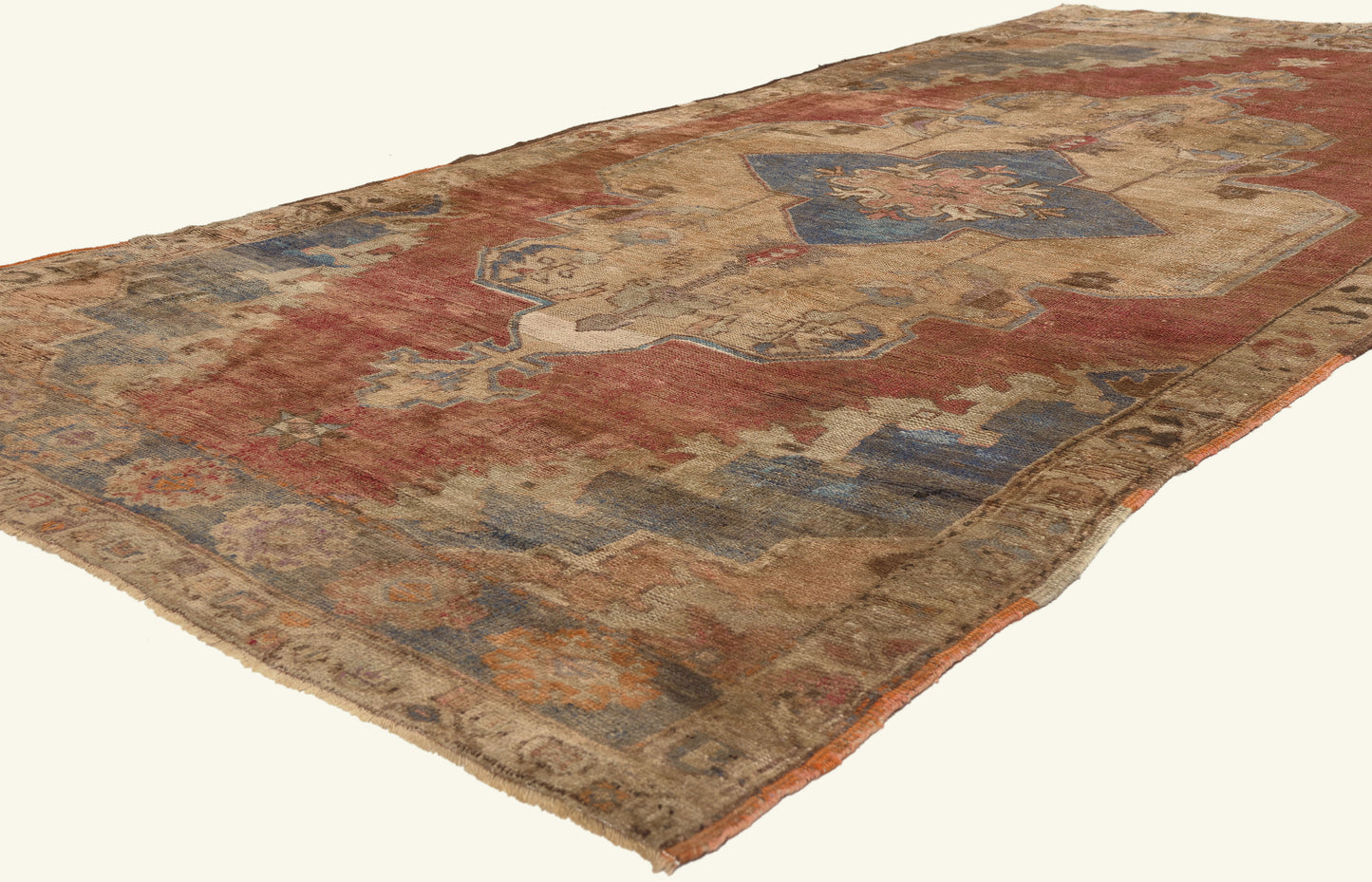 5 x 10 - Tan Vintage Turkish Oushak Rug - 50312