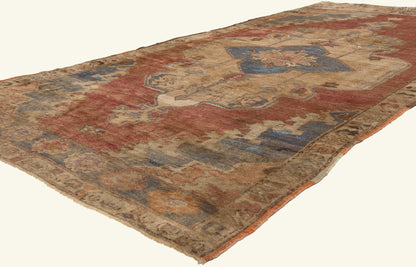 5 x 10 - Tan Vintage Turkish Oushak Rug - 50312