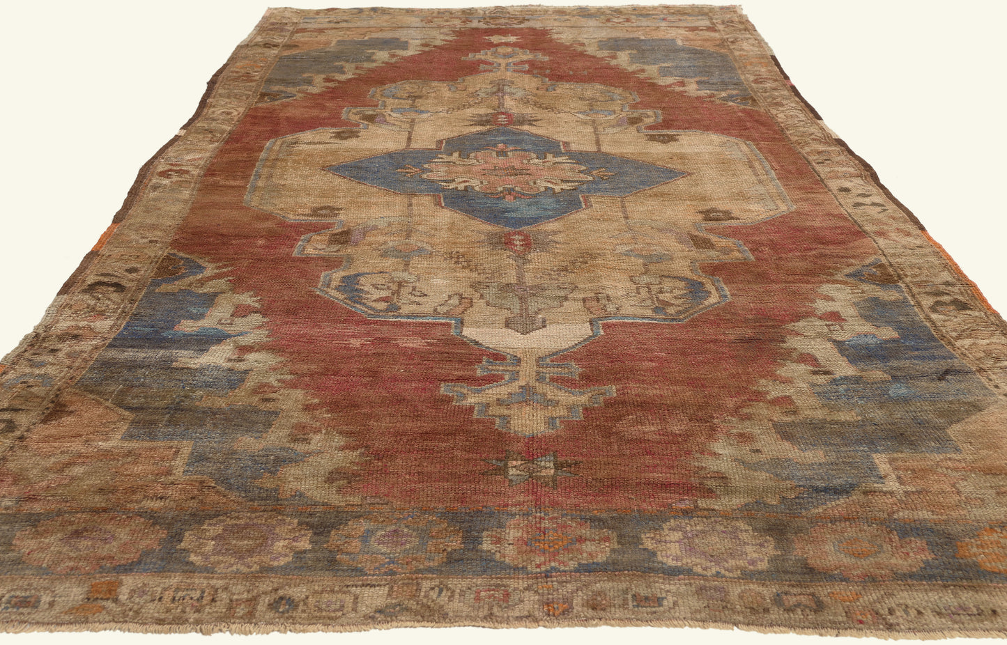 5 x 10 - Tan Vintage Turkish Oushak Rug - 50312