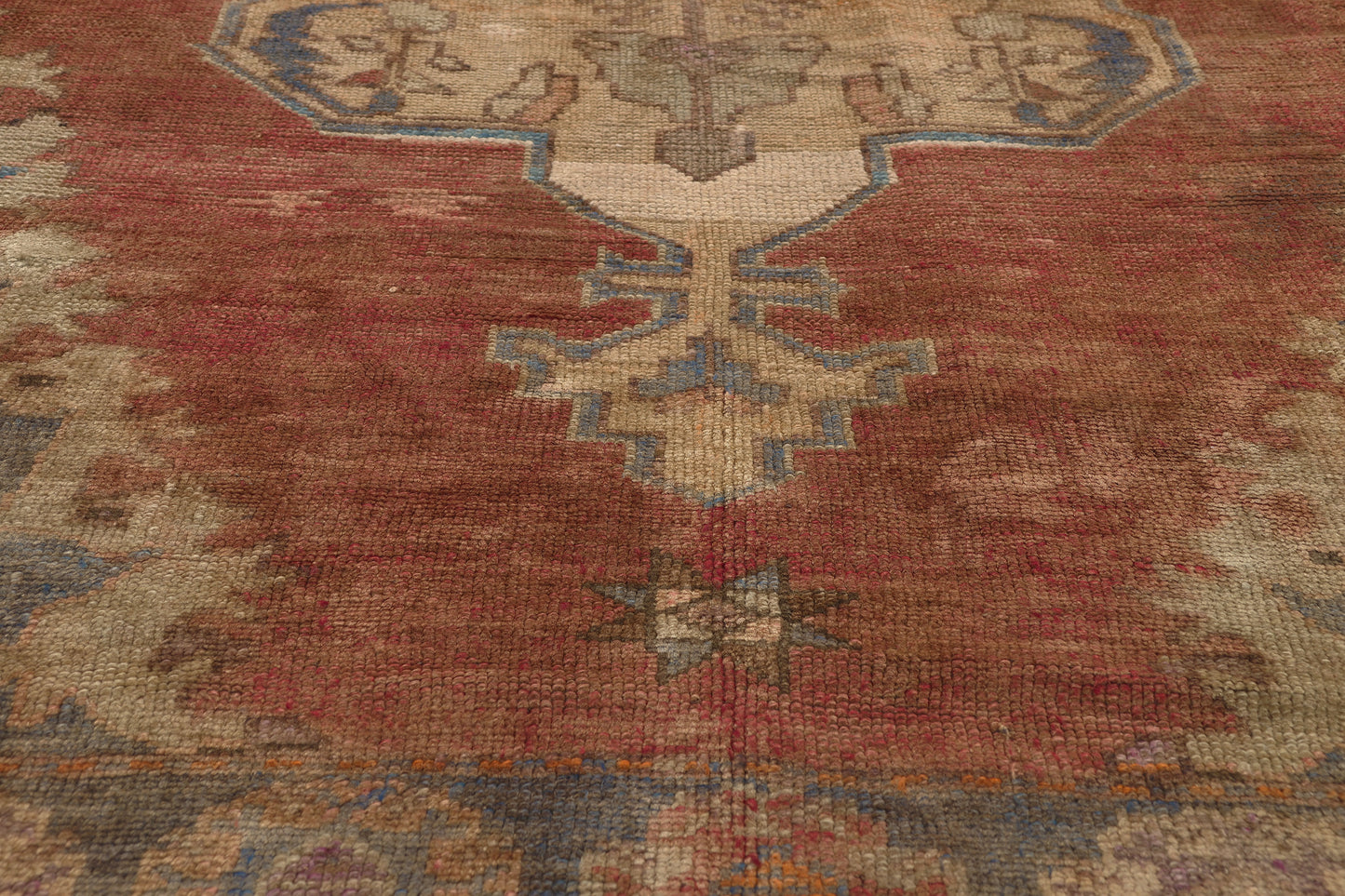 5 x 10 - Tan Vintage Turkish Oushak Rug - 50312