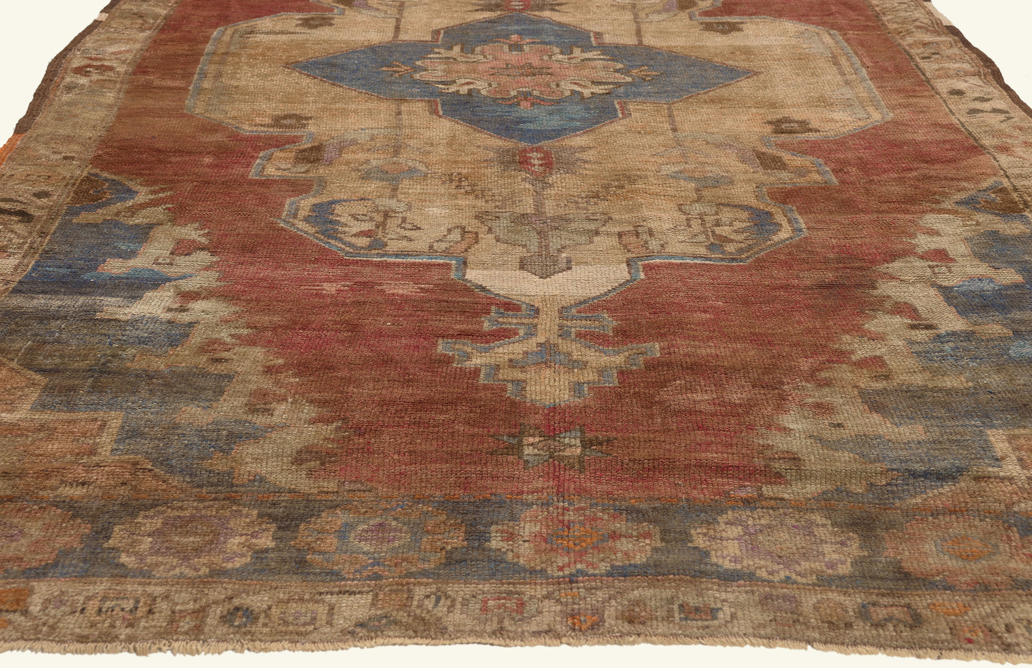 5 x 10 - Tan Vintage Turkish Oushak Rug - 50312