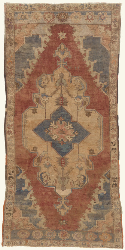 5 x 10 - Tan Vintage Turkish Oushak Rug - 50312