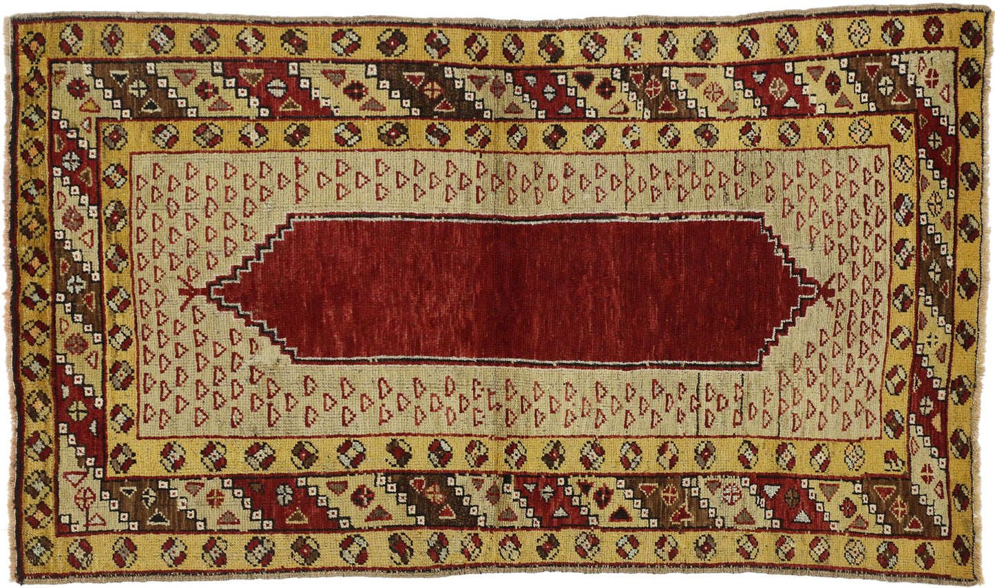 3 x 6 Vintage Turkish Oushak Rug 50313