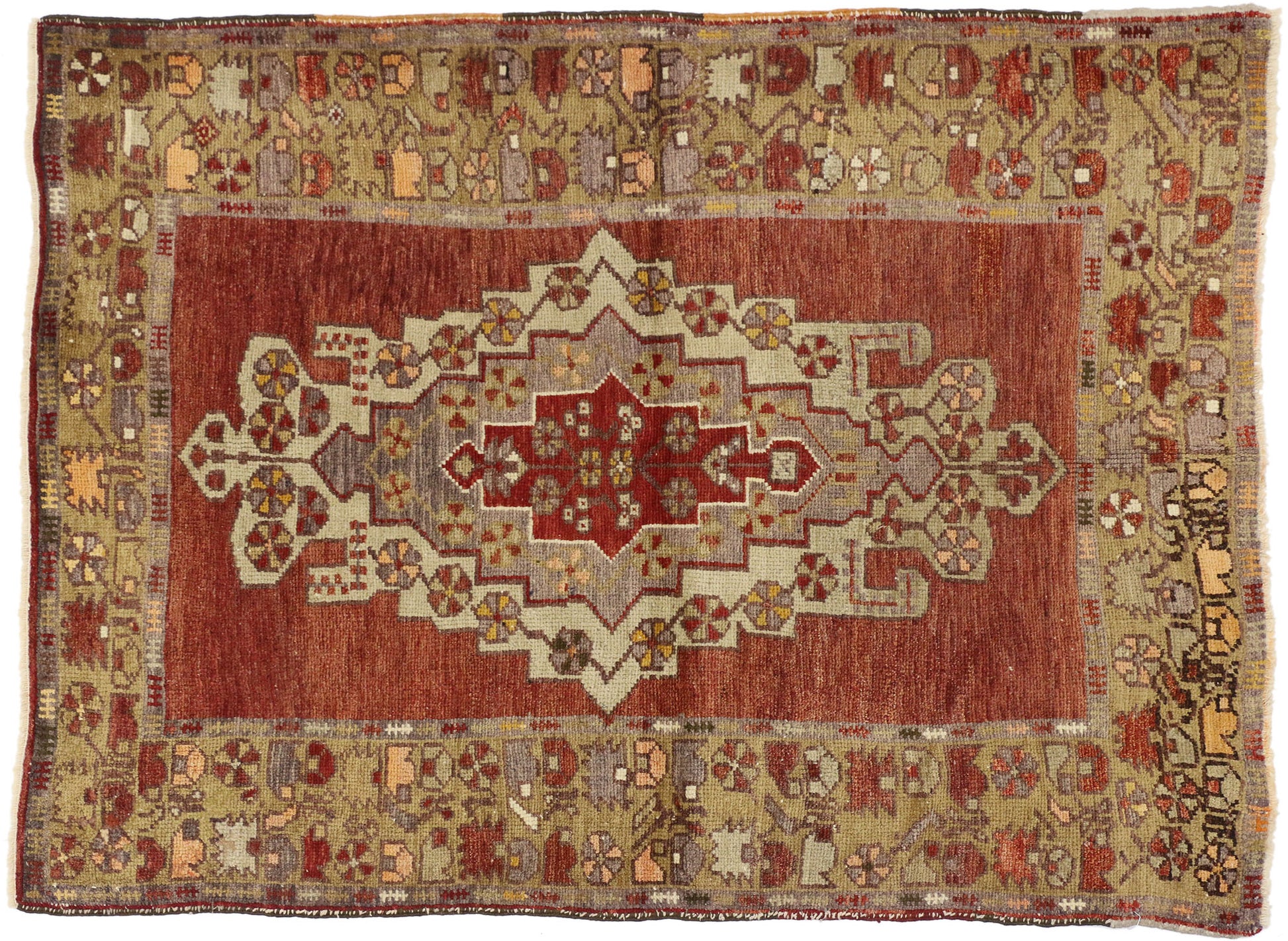 4 x 5 Antique Oushak Rug 50326