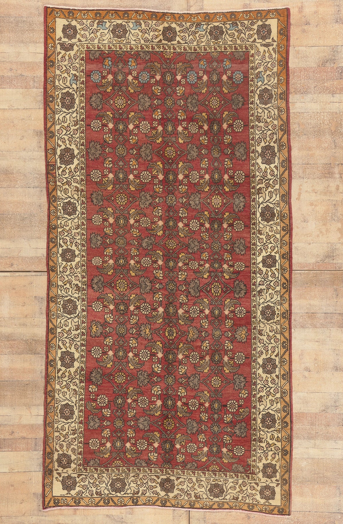 5 x 10 - Red Vintage Turkish Sivas Rug - 50410